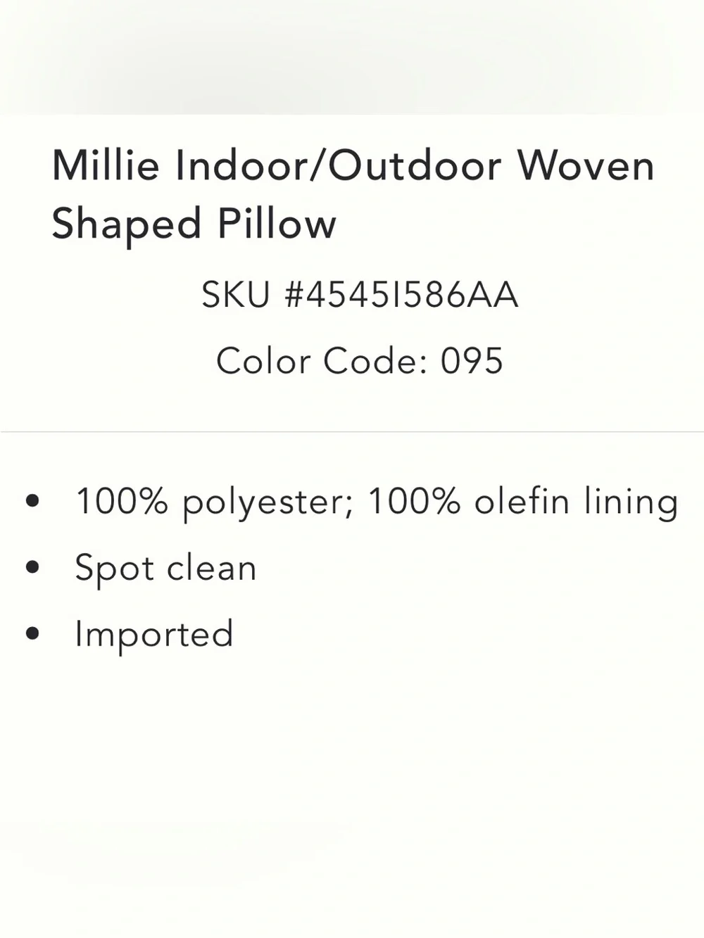 New! NWT Anthropologie Millie Outdoor Woven Shaped Cushion in Buoy